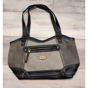 BOC Gray Dove & Black Cronton Exclusive Tote Bag Purse Handbag